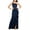 Blue - navy, variant on XSCAPE Womens Ruffle-Front Gown Dress, Blue, 8
