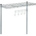 thumbnail image 6 of Sleek 3-Tier Microwave Rack with Storage, Metal Kitchen Shelf, Silver, 21.25L x 13.5W x 49.5H, 6 of 6