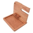 thumbnail image 2 of Wood Phone Docking Station Clear Texture Multi Slot Multifunctional Wallet Key Glasses Organizer Wood Phone Holder Light Color, 2 of 5