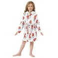 thumbnail image 6 of FORMRS Niños Bathrobe Unisex Hooded Robe Soft Plush Pajamas Sleepwear, Size 4-6T, Santa Hats Pattern, 6 of 7