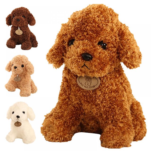 Peluche Chiot 18/25cm Adorable Goldendoodle pour Cadeaux, Soutien Émotionnel Ultra Doux & Réaliste