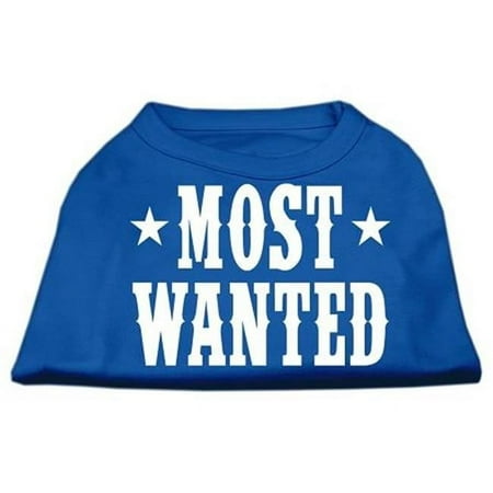 Mirage Pet Products Most Wanted Screen Print Shirt Blue Sm - 10
