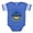 Royal Blue, variant on CafePress - Peace Love Ukraine - Cute Infant Baby Football Bodysuit