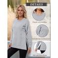 thumbnail image 2 of Long Sleeve Maternity Nursing Tops Clothes for Women Side Split Nursing Breastfeeding Sweatshirt, 2 of 5