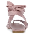 thumbnail image 4 of Scoop Women's Faux Suede Ankle Wrap Flat Sandals, 4 of 8