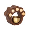 thumbnail image 1 of Timbre de puerta de madera maciza de latón con dopamina, 7,1 x 7,6 cm, con cierre magnético, adorno único para el hogar y decoración colgante de oficina para la entrada., 1 of 8