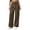 *Brown, variant on ClodeEU Women Elastic Drawstring High Waist Wide Leg Sweatpants,Casual Loose Pants with Pockets Army Green,Women's Plus L