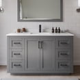 thumbnail image 2 of Wyndham Collection Miranda 54" Marble&Wood Single Bathroom Vanity in Gray/Black, 2 of 6