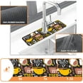 thumbnail image 2 of Kitchen Faucet Mat Coffee Poster Kitchen Sink Splash Guard Faucet Mat,1 PC Splash Guard Behind Faucet Drip Catcher for Kitchen,Sink Mat,Dish Drying Mat,Bathroom Faucet Mat 15.5"X5.5", 2 of 6