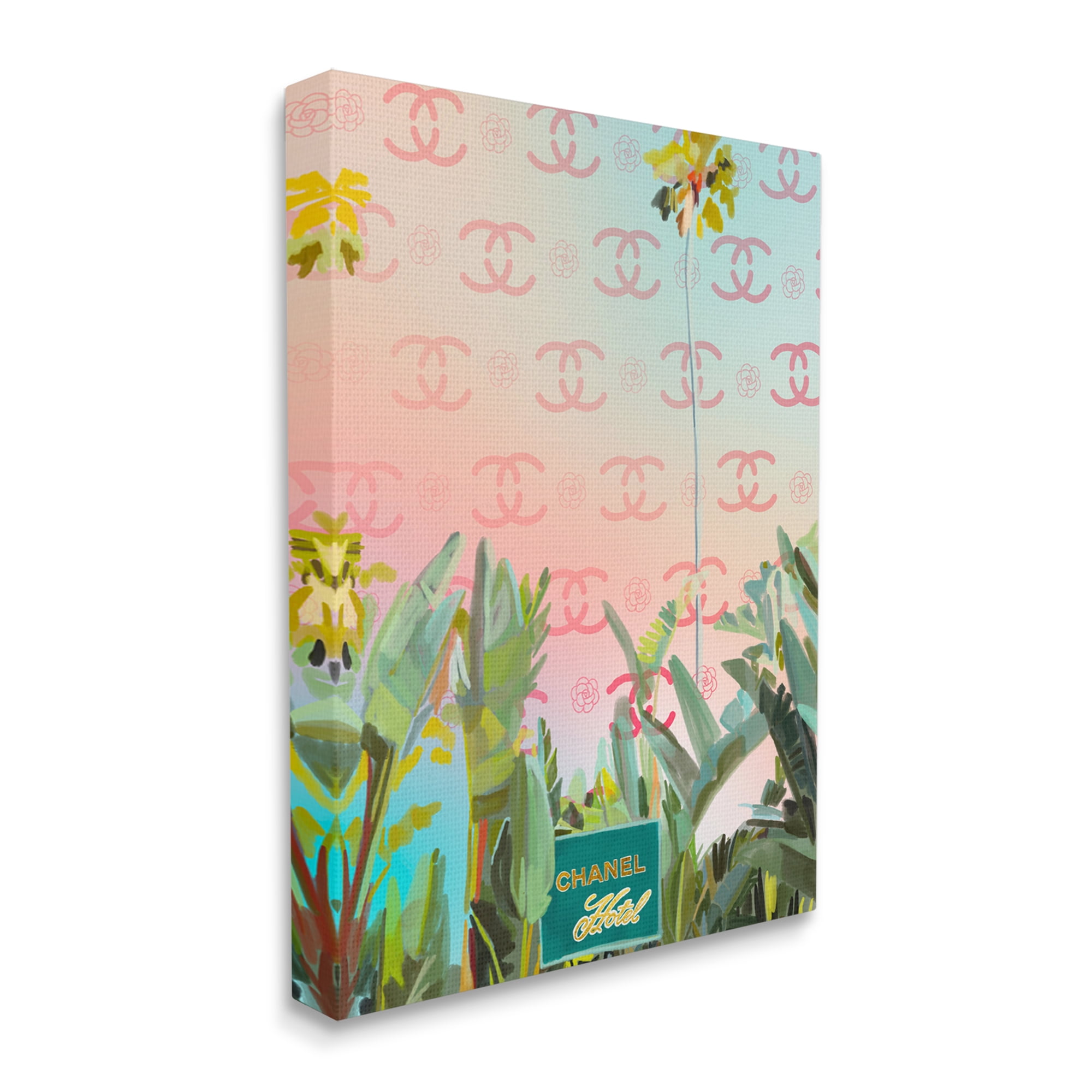 Stupell Industries Glam Tropical Hotel Nature Painting Gallery Wrapped Canvas Print Wall Art, 24 x 30
