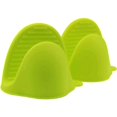 thumbnail image 1 of 1 par de mini manoplas de silicona para horno, agarraderas para cocina, color verde, 1 of 4