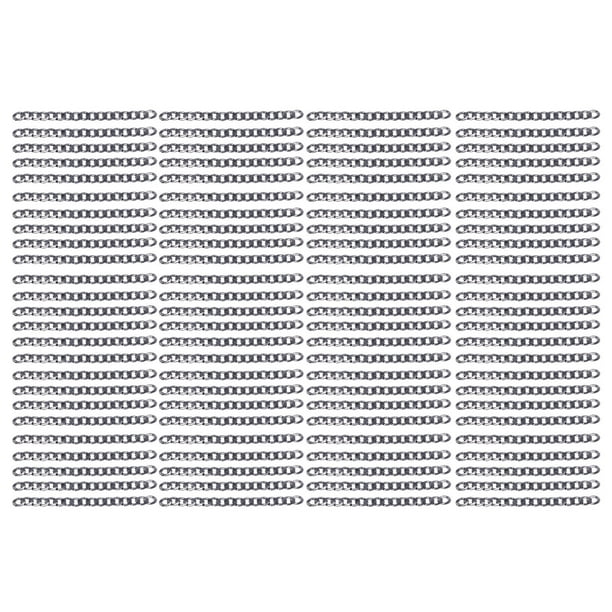 Cadenas de aluminio para bordillo, 10 metros, color antioxidante, duraderas, eslabones retorcidos simples, cadenas portacables cruzadas para collares, pulseras, color plateado y negro