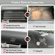 Feasto BBQ Charcoal Grill with Side Table, 30-In Heavy Duty Outdoor BBQ Grill with 647 Sq. In Cooking Area