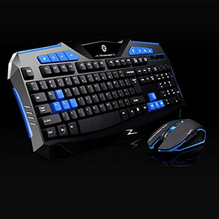 Hatop Gaming wireless 2.4G keyboard and Mouse + NANO USB Signal Receiver Set to Computer Multimedia (Best Gaming Keyboard In The World)