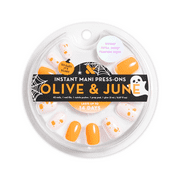 Olive & June Instant Mani Extra Short Round Press-on Nails, Pumpkin Party, 42 Pieces