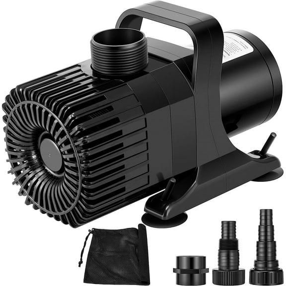 VIVOSUN 2600 GPH Submersible Water Pump with Barrier Bag, Ultra Quiet 200W Pond Pump for Pond, Waterfall, Fish Tank, Statuary, Hydroponic, 20Ft. Lift Height