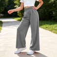 thumbnail image 6 of VV AVEORS Teen Girls Barrel Sweatpants High Waisted Fleece Baggy Casual School Sweat Pants With Pockets For Teen Girls Gray 140, 6 of 9