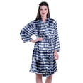 thumbnail image 1 of Moomaya Printed Womens Kimono Robes Short Satin Silk Bridal Robe Loungewear, 1 of 8