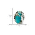 thumbnail image 3 of Fancy Bead White Sterling Silver Mosaic Magnesite Blue 12.73 mm 9.09, 3 of 3