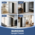 thumbnail image 2 of BANGSON 7.0 Cu.ft Upright Freezer,Convertible Upright Freezer/Refrigerator, Garage Ready Single Door Compact Freezer for Kitchen, Apartment, Office - Silver, 2 of 7