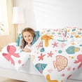 thumbnail image 3 of Manfei Cute Cartoon Seashell Starfish Twin Comforter Sets for Kids Boys and Girls, Colorful Bowknot Bedding Set, Stars Reversible 2-Piece, 1 Comforter and 1 Pillowcase, 3 of 6