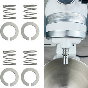 MITCHENIFY 4-Pack Stainless Steel Spring and Washer Kit Fit for Kitchenaid Stand Mixer Quick Install Accessories and Upgrade Parts