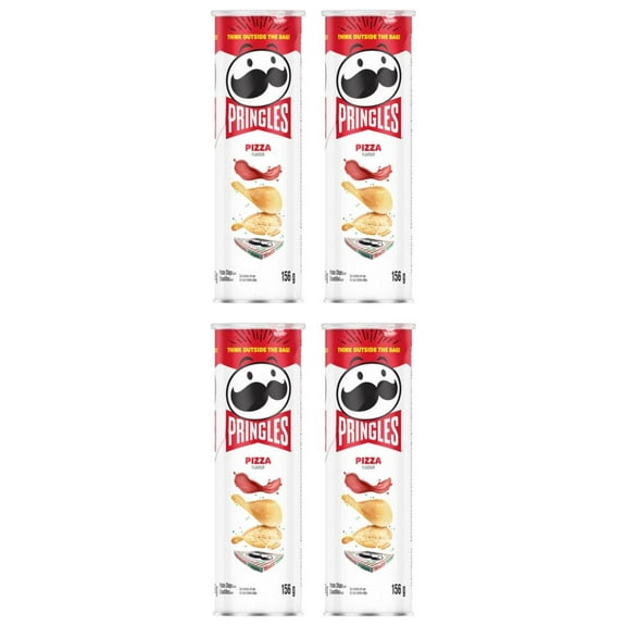 Pringles Canned Potato Chips Pizza 156g (4 Pack)