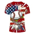 thumbnail image 5 of ALLLIST Crew Neck Summer Tops for Women 2024 Short Sleeve Red Independence Day Printed Casual T-Shirts Womens Shirts Under $5 M, 5 of 5