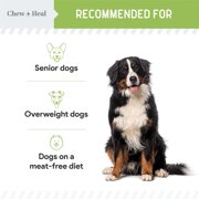 Chew + Heal Low Calorie Dog Healthy Jerky Treats - 5 oz of Plant Based Natural Dog Treats