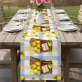thumbnail image 4 of Lemon Basket Summer Table Runner 72 Inches, Farmhouse Blue Yellow Plaid Bed Runner Dresser Scarves Tabletop for Indoor Outdoor Parties/Ceremony/Banquet, 13" x 72", 4 of 9