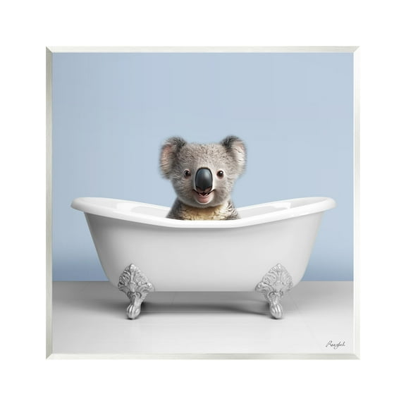 Stupell Industries Baby Koala in Bathtub Animals & Insects Painting Unframed Art Print Wall Art, 12 x 12