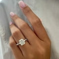 thumbnail image 2 of SOLITAIRE JEWELS 2.50CT Radiant Pave Setting Moissanite Engagement Ring in 14k White Gold, 2 of 4