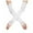 White, variant on Clearance! Fdelink Fingerless Long Red Gloves Pierced Elbow Length Satin Gloves Stretchy Opera Evening Party 2024 Gloves for Women, Arm Sleeve (Beige)