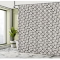 thumbnail image 4 of Ambesonne Geometric Shower Curtain, Bohemian Effects Forms, 69"Wx75"L, Ivory and Charcoal Grey, 4 of 4