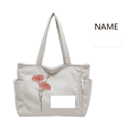 thumbnail image 5 of Personalized Corduroy Tote Bag for Women | 4 Colors Custom Birth Flower & Name on Cute Corduroy Shoulder Bag with Pockets for Mother's Day Graduation Nurse Week Birthday Gift for Women | Customizable, 5 of 8