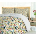 thumbnail image 5 of Ambesonne Cartoon Duvet Cover Set, Style Car Traffic, 2-Calking, Cream and Multicolor, 5 of 7