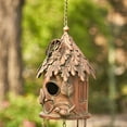 thumbnail image 3 of Zaer Antique Copper Hanging Birdhouse Wind Chime "Silo?, 3 of 3
