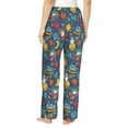 thumbnail image 3 of Naloa Cartoon Space Print Women’s Ultra-Soft Comfy Pajama Lounge Pants with Pockets & Drawstring, 3 of 8