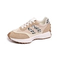 thumbnail image 4 of Rokment Women's Leopard Platform Fashion Sneakers Trendy Casual Color Block Suede Lace up Skateboard Tennis Walking Running Shoes for Woman Beige Size 6, 4 of 6