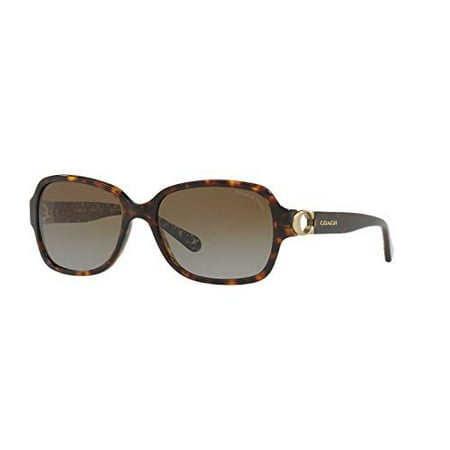 Coach Womens Sunglasses Tortoise/Brown Acetate - Polarized - 57mm