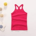 thumbnail image 2 of Shirts for Teen Girl Racerback Baby Girl Clothes Crop Tank Top Sleeveless Solid Dance Top for Ballet Gymnastics Hot Pink 8-9 Years, 2 of 4
