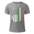 thumbnail image 3 of DDAPJ pyju St. Patrick's Day T-shirts for Men Shamrock American Flag Print Short Sleeve Crewneck Tees Lucky Green Clover Graphic Tees Summer Casual Tee Tops Flash Sale of Today Gray XXXL, 3 of 4