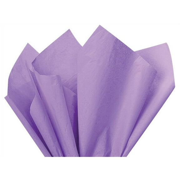 Pack Of 480, Solid Soft Lavender Tissue Paper 20 X 26" Sheet Half Ream Made From Post Industrial Recycled Fibers Made In USA