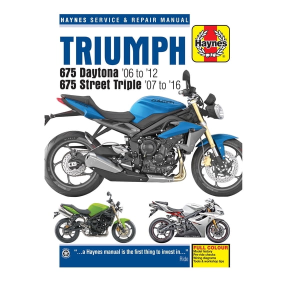 Haynes Repair/Service Manual '06-12 675 Daytona '07-16 675 Street Triple (M4876)