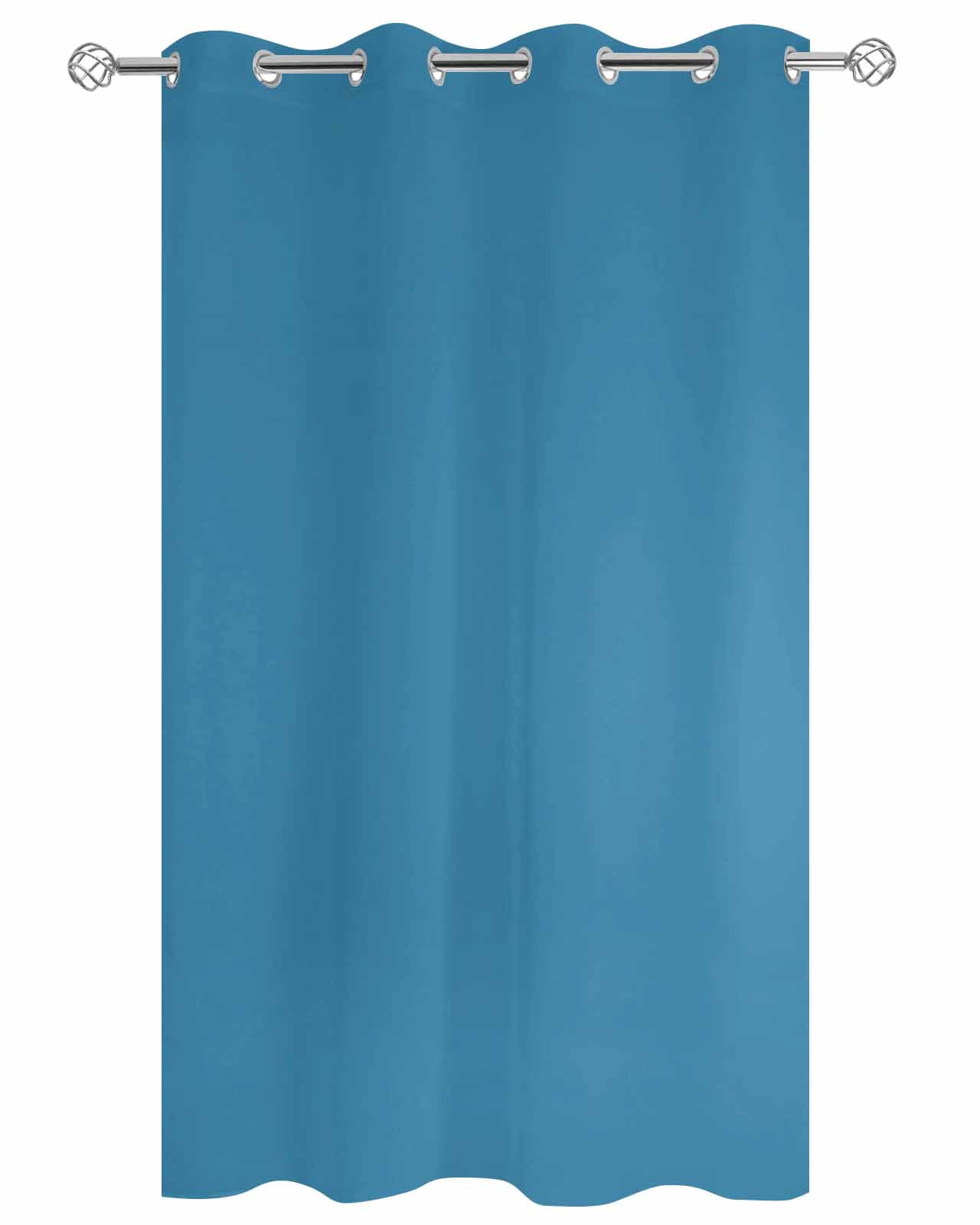 nqOlkjepod Outdoor Curtains for Patio Waterproof, Blue Outdoor Privacy Panels Grommet, Modern Pure Wave Ride Blackout Outside Curtains for Porch/Cabana/Pergola/Gazebo 54"x108", 1 Panel
