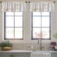 thumbnail image 4 of LALILO Kitchen Curtain Valance Marble Golden Gold Rod Pocket Window Curtain 52"x 18" Set of 2, 4 of 6