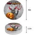 thumbnail image 1 of FMSHPON Halloween Devil Cat Holding Pumpkin Set of 4 Round Coaster for Drinks, Absorbent Ceramic Stone Coasters Cup Mat with Cork Base for Home Kitchen Room Coffee Table Bar Decor, 1 of 6