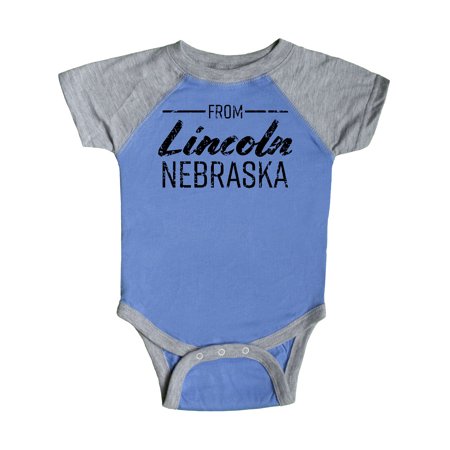 

Inktastic From Lincoln Nebraska in Black Distressed Text Gift Baby Boy or Baby Girl Bodysuit