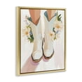 thumbnail image 2 of Stupell Industries Modern Blooming Cowgirl Boots Gold Floating Frame Canvas Art, 25 x 31, by The Prints Vibe, 2 of 8