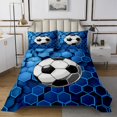 thumbnail image 1 of Erosebridal Football Coverlet Set King,Geometric Hexagon Bedding Set,Sport Decor,3-Piece, 1 of 5
